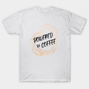 Powered by Coffee: Gold T-Shirt